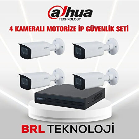 Dahua 4 Kameralı 2 Mp Motorize Ip Güvenlik Kamera Seti