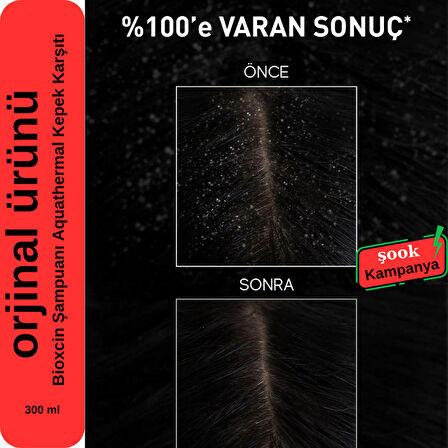 Bioxcin 3'lü Aqua Thermal Kepek Karşıtı Şampuan 300ml Tüm Saç Tipleri