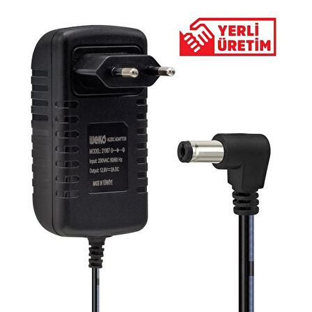 12.6 Volt - 2 Amper 5.5*2.5 Uçlu Ledli Yerli Üretim Şarjlı Matkap Adaptörü