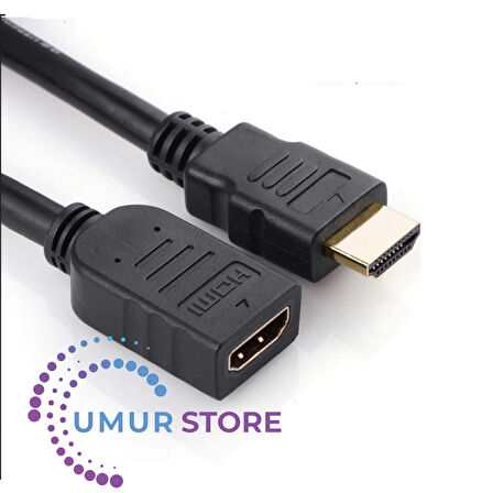 HDMI -Dişi Uzatma Kablosu Altın Uçlu 4K/3D UHD 0.5 mt