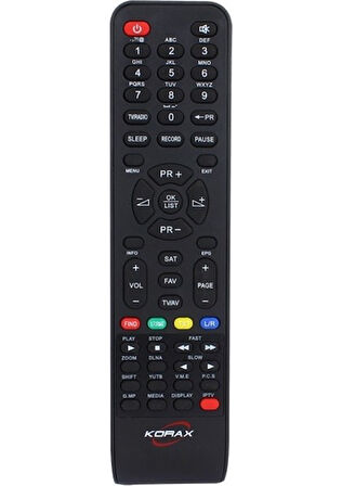 Korax Vipbox Hd Uydu Kumanda Siyah