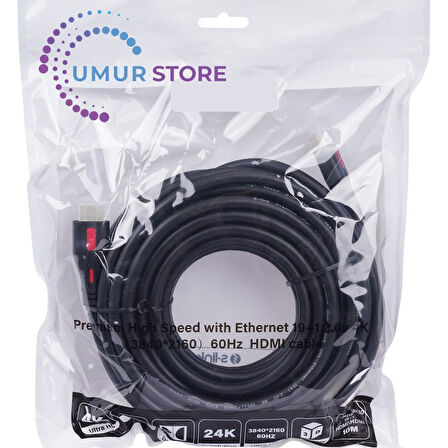HDM4K10 19+1 HDMI to HDMI 10m v2.0 4K (3840*2160) 60Hz Kablo