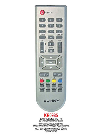 HEMCO GÜMÜŞ UYDU KUMANDASI