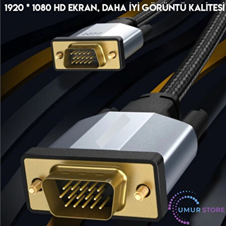1080P VGA To VGA Kablo Monitör Projeksiyon Kablosu 2METRE-(5775) - MCT6844-7186