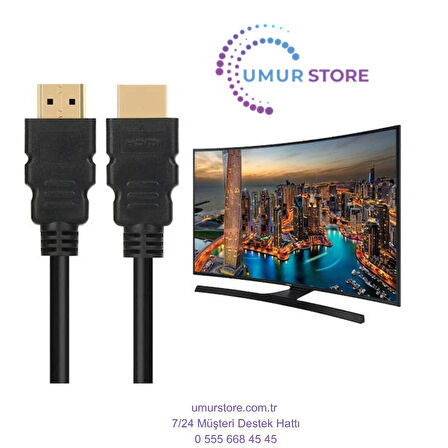 Full HD HDMI 3D 4K Ses Görüntü Kablosu 1.8 M