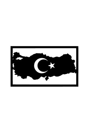 Türkiye Haritası Sticker Oto Motor Laptop Duvar Folyo Sticker 20x12 Cm