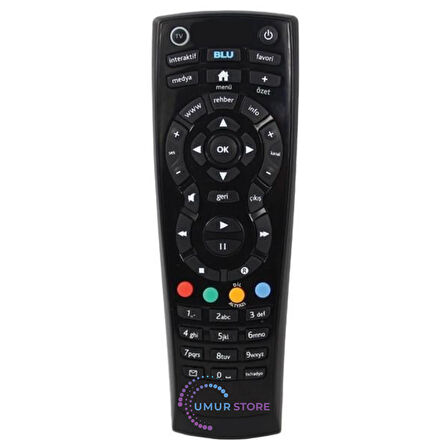 D-Smart HD BLU Akıllı Uydu Alıcı Kumandası