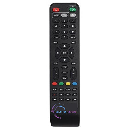 Awox V-FMT-Media Tuşlu Uydu Alıcı Kumandası