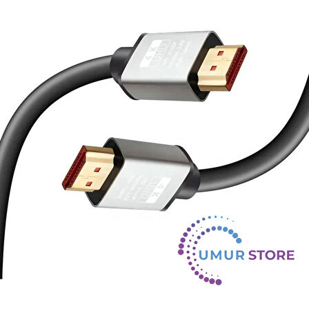 10M HDMI Kablosu 4K 60Hz, 8k, 4K 120Hz Destekli Altın Kaplama Konektör Dayanıklı Pvc