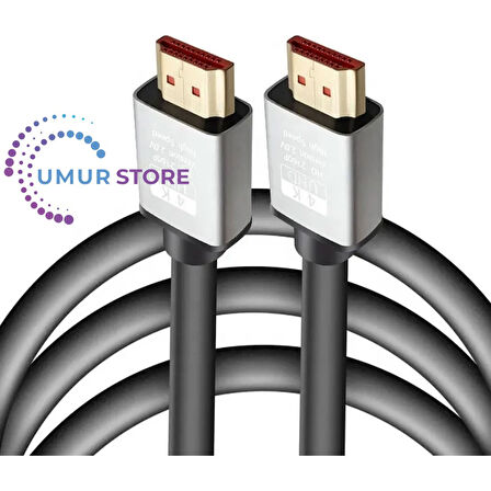 10M HDMI Kablosu 4K 60Hz, 8k, 4K 120Hz Destekli Altın Kaplama Konektör Dayanıklı Pvc