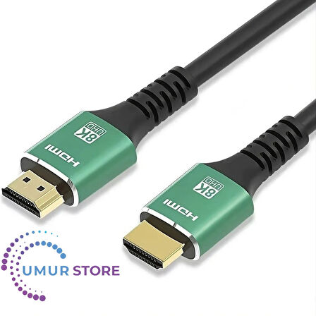 3118 HDMI 2.1 Kablo 8K Ultra Hdtv 2 Metre, 8k 60Hz, 4K 120Hz, 7680P Hdr 2.1V 48GBS Görüntü Kablosu