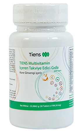 Tiens Multivitamin Içeren Takviye Edici Gıda 30 Tablet