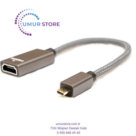 Micro HDMI To HDMI Çevirici Kablo 4K 60Hz 20CM