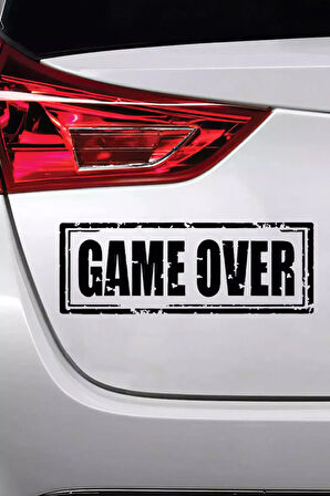 Game Over - Araç, Oto, Laptop, Duvar Uyumlu Sticker 15*6 Cm