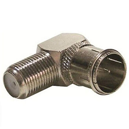 F Konnektör 90 Derece L Fiş Quick