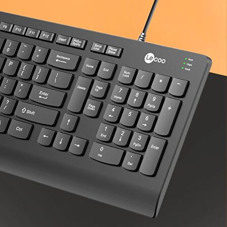 Lenovo Lecoo KB103 USB Kablolu Türkçe Q Klavye Siyah