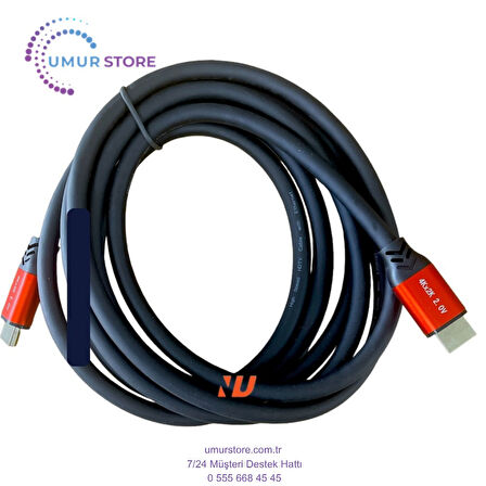 4K Hdmi Kablo 2.0 Hızlı 3D Altın Uçlu - 10 Metre