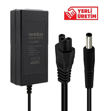 19 Volt 4.74 Amper 90 Watt Notebook Adaptör 4.5*3.0 Uçlu