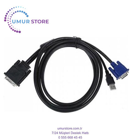 DVI 30+5 VGA USB Kablo M1 DVI VGA Çevirici Projeksiyon Kablo