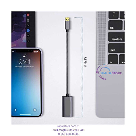 USB 3.0 To VGA Dönüştürücü 1080P Full Hd Görüntü Aktarım Kablosu Tak & Çalıştır
