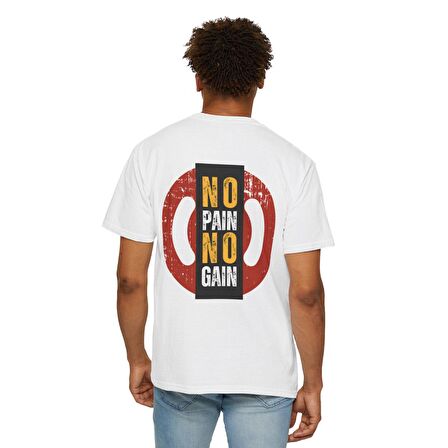 No Pain No Gain Baskılı T-Shirt