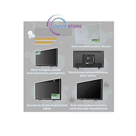 Arçelik Uyumlu 49'' İnç 124 Ekran ARÇELİK TV Ekran Koruyucu