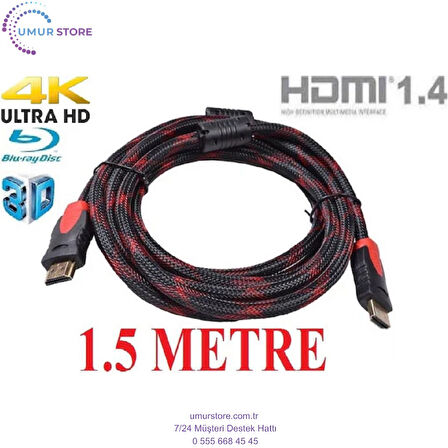 HDMI Kablosu 1.4b 3D 1.5 Metre HDMI Görüntü Kablosu
