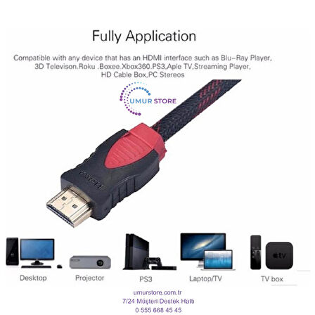 HDMI Kablosu 1.4b 3D 1.5 Metre HDMI Görüntü Kablosu