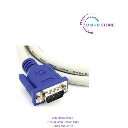 1.5M Vga Monitör Ekran Kablosu 15 Pin