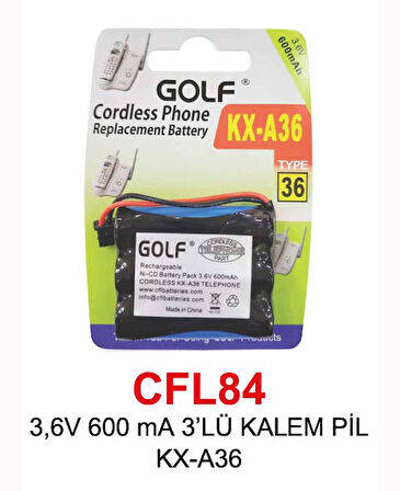 3,6V 600 mA 3’LÜ KALEM PİL KX-A36