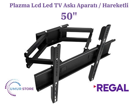 Regal 50R754UA9 50'' 4K Android Ultra HD Smart 126/127 Ekran Lcd Led TV Hareketli Duvar Askı Aparatı