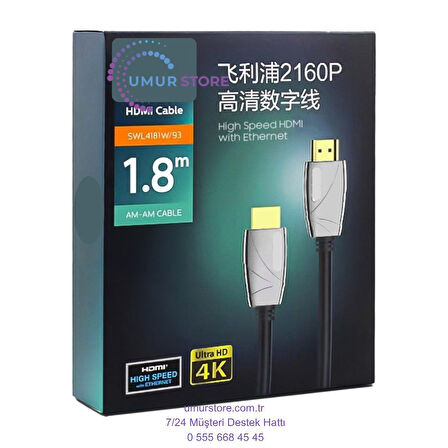 SWL4181W/93 1.8 Metre 4K 60 Hz HDMI Kablo