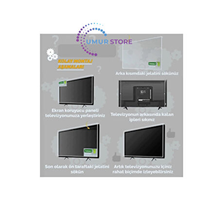 65 İnç 165 Ekran Tv Ekran Koruyucu / 3 MM Kalınlık