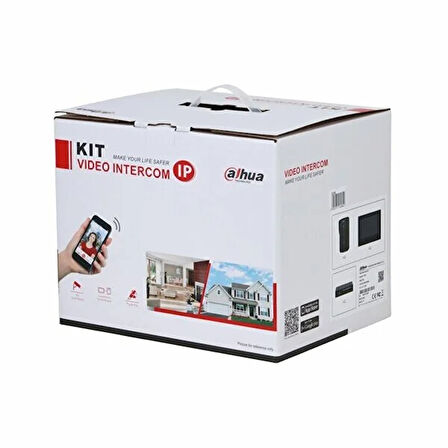 Dahua Ktp03 7"inç Ekran 2mp Ip Villa Kiti İç Ve Dış Ünite cat6 Kablo İle Çalışır