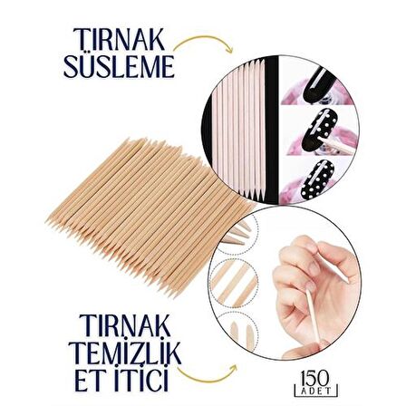 TransForMacion Ahşap Tırnak Temizleyici Et İtici 150 Adet Faber Design 718736