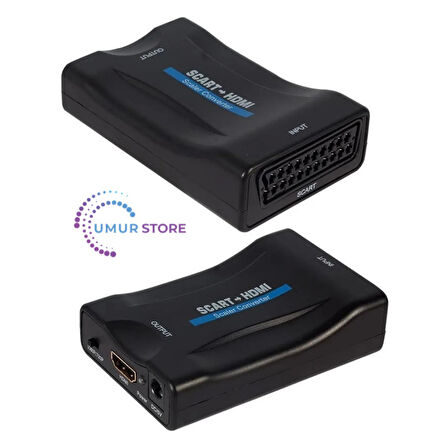 Scart To HDMI Av Video Tv Dönüştürücü Çevirici Adaptör Converter