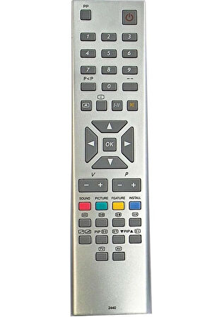 Vestel Uyumlu 2440 Gri-gümüş Televizyon Kumandası