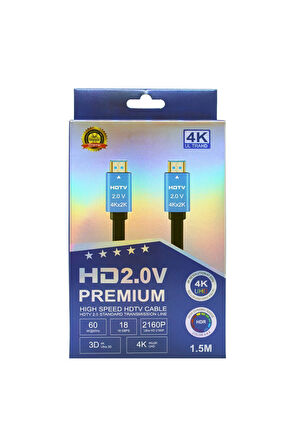 UMUR HDTV Premium Yüksek hızlı 4K Ultra HD HDMI 2.0 Ses ve Görüntü Kablosu 1.5 Metre