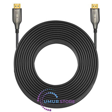 10 Metre - Aoc Fiber HDMI 2.1 Kablo - 48GBPS, 8K@60Hz, 4K@120Hz, 4K@60Hz, Earc, D-Hdr, Dolby Vision