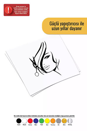 Kuaför - Araç, Oto, Laptop, Duvar Uyumlu Sticker 10*14 Cm