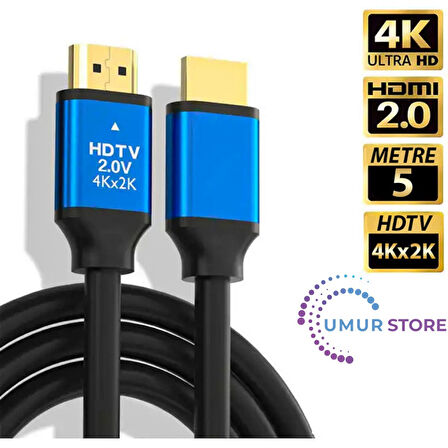 4K Ultra Hd 2.0V Alüminyum Başlık Altın Uçlu Hdmi Kablo
