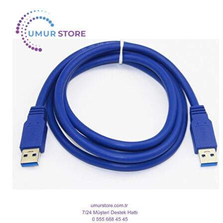 USB 3.0 Erkek Erkek Kablo 60 cm USB 3.0 Kablo