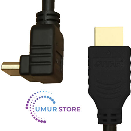 HDMI 2.0 4K Ultra Hd 60 Hz L Tipi Ses ve Görüntü Aktarım Kablosu 1 Metre