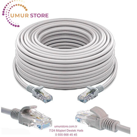 CAT5E Yüksek Hızlı Ethernet Ağ Lan Kablosu 30 Metre