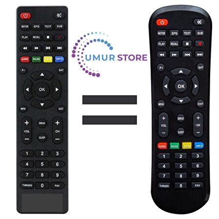 Korax Hitech Mini HD Uydu Alıcı Kumandası