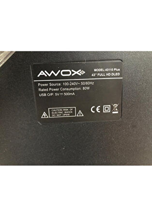 Awox 43110 Plus Led Tv Kumandası Awox 43"