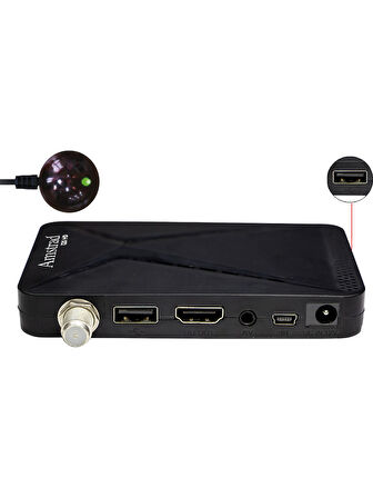 Amstrad 120 Hd - Mini Hd Uydu Alıcısı - ( Kanallar Yüklü - Tkgs - USB - HDMI )