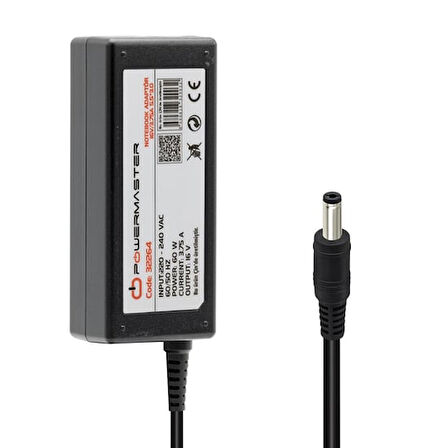 16 Volt - 3.75 Amper 5.5*3.0 Mm İğneli Uç Adaptör (Notebook)