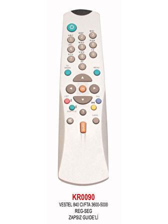 SEG -840 CI/FTA 3600-5000-ZAPSIZ GUIDE’Lİ UYDU KUMANDA