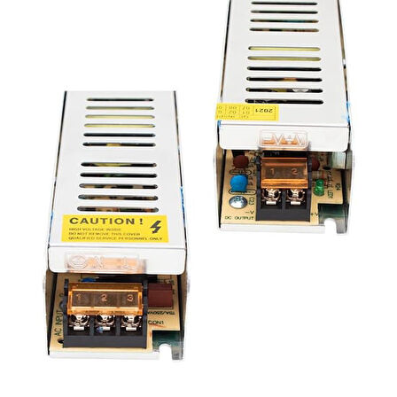 12 Volt - 10 Amper - 120 Watt Slim Metal Kasa Adaptör (187*46*37)